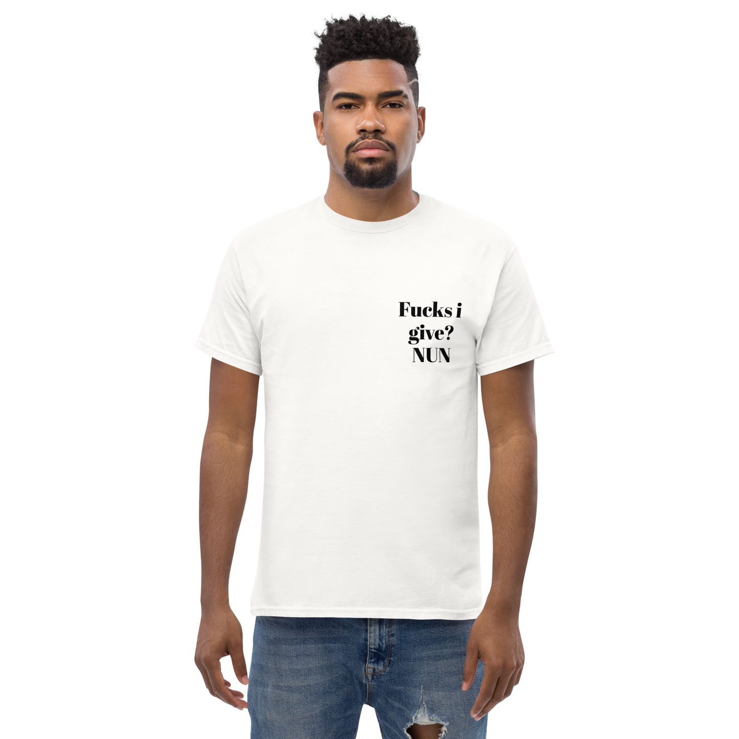White unisex classic tee